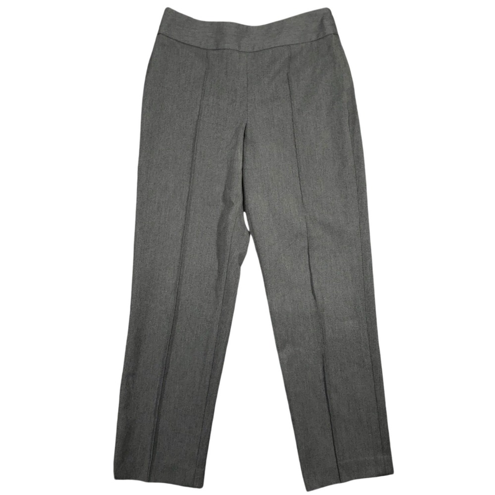 Talbots Pants Women 8P Gray Straight Leg Chino Stretch Workwear Preppy Petite
